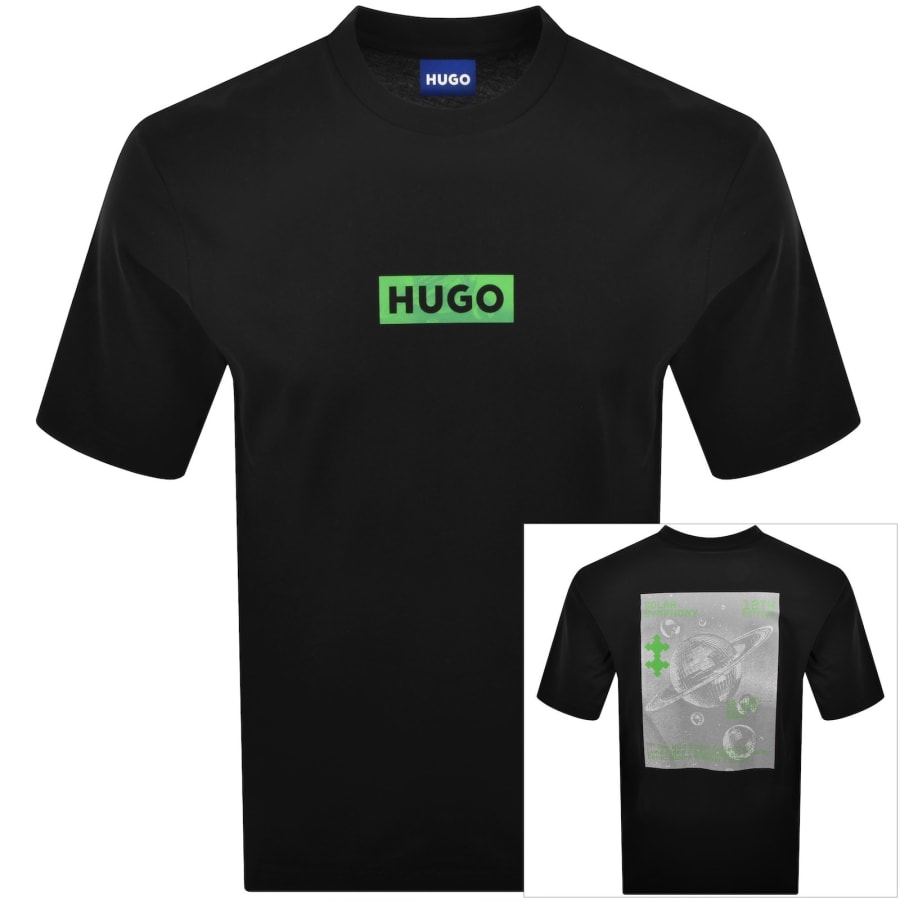 HUGO Blue Nufotee T Shirt Black | Mainline Menswear us